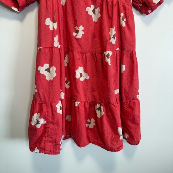 UNIVERSAL THREAD Pink Salmon Floral Puff Sleeve Dress! Size XS - Picture 4 of 9